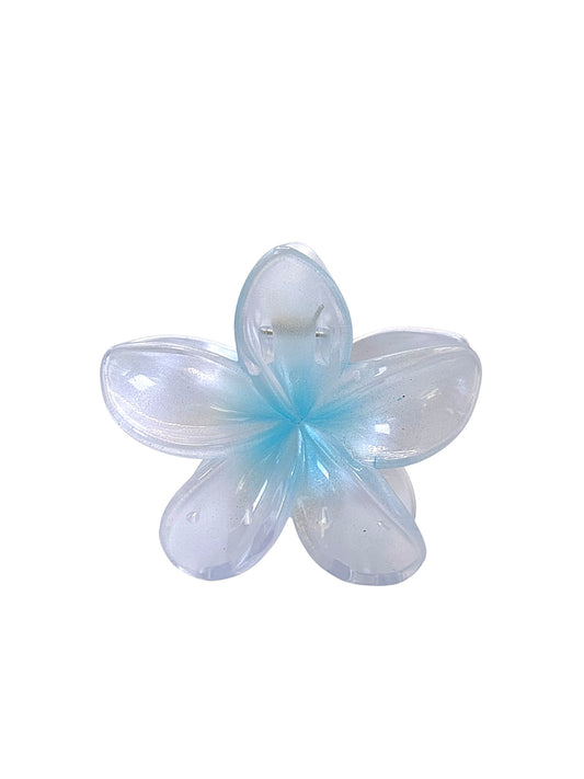 FLOR HAWAI AZUL METALIZADA